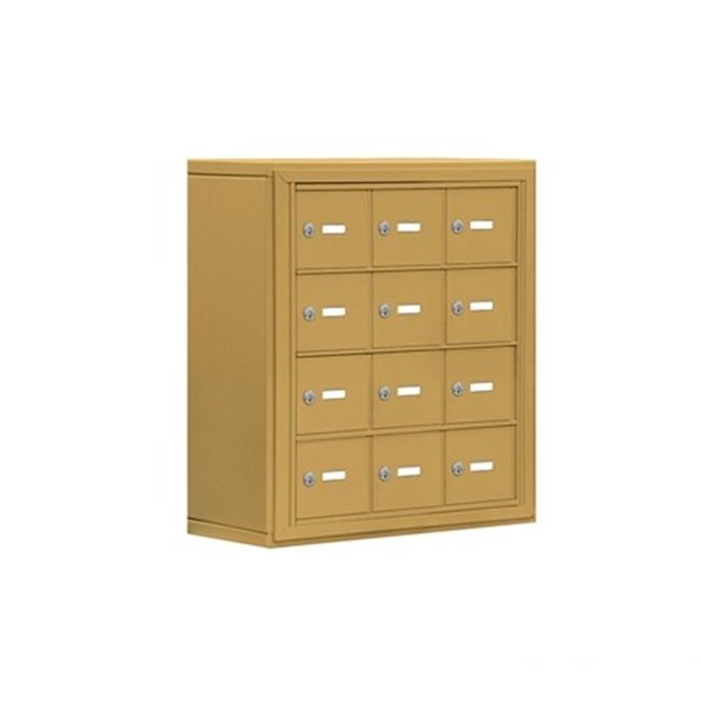 Salsbury 19048-12GSK D 12 A Doors S-Mount Keyed Locks Cell Phone Locker In Gold