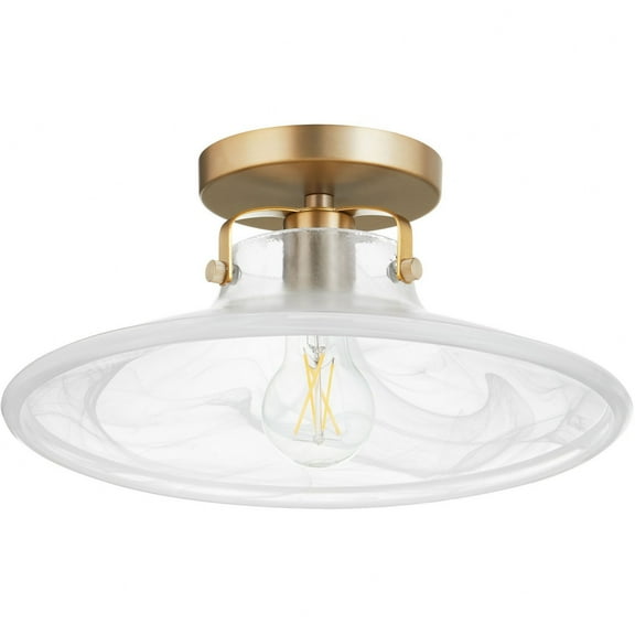 2820-13-80-Quorum Lighting-1 Light Convertible Pendant-6 Inches Tall and 13 Inches Wide-Aged Brass Finish    -Traditional Installation