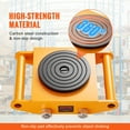 thumbnail image 3 of VEVOR 4PCS Machinery Skate Dolly, 26455LBS/12T Industrial Machinery Mover, Heavy Duty Carbon Steel Machinery Moving Skate & 4 Carbon Steel Wheels and 360° Rotation Non-slip Cap for Warehouse, Factory, 3 of 9