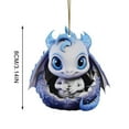 thumbnail image 3 of Hangs Blue And White Porcelain Baby Pendant Decorative Christmas Tree Charm Cute Cartoon Car Design 2D Flat Acrylic, 3 of 8