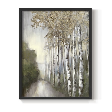 Wexford Home Woodland Walk Neutral Framed Print - Solid Wood in Single Picture Frame Solid Wood 2 Framed Print