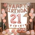 thumbnail image 4 of Rose Gold 18th/81th、21th/12th、30th/3rd、40th/4th Foil Mylar Balloons for Women Birthday Party Anniversary Decorations-Style:Number 2+1;, 4 of 5