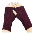 thumbnail image 1 of Guantes Sin Dedo Punto Tejidos Calidos Lana Mitones Tejidos, 1 of 3