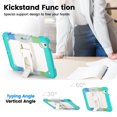 thumbnail image 5 of for iPad Pro 11 inch (2022/2021/2020/2018) Case, 3in1 Heavy Duty Shockproof Tablet Case with Stand, Shoulder Strap, Rainbow Blue, 5 of 7