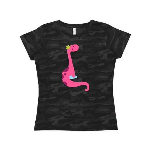 Inktastic Cute Pink Dinosaur Women's T-Shirt