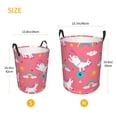 thumbnail image 3 of Balery Yoga Unicorn Cesta de ropa redonda con asas, impermeable, independiente, para ropa, juguetes, dormitorio y familia-Medium, 3 of 6
