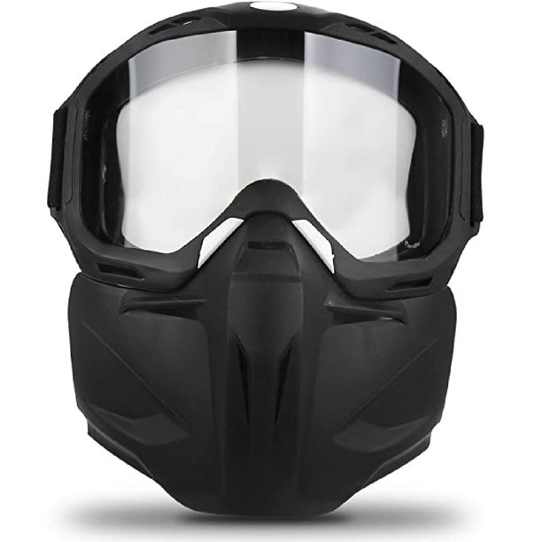 Flantor Motorcycle Goggles Mask Detachable,Motorcycle Riding Helmet Goggles