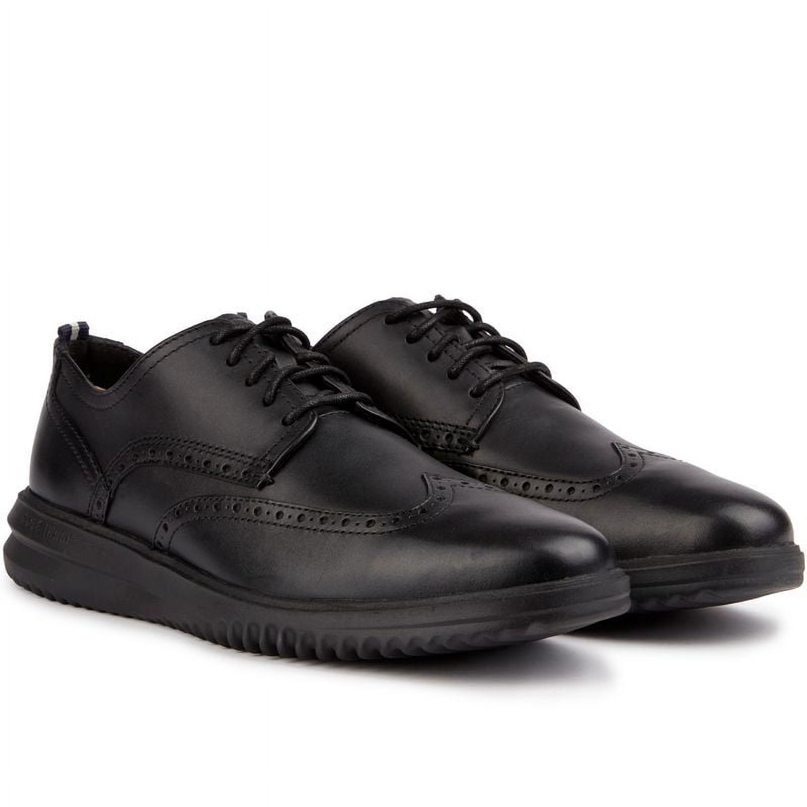Cole Haan Men's Grand+ Wingtip Oxford, Black Leather/Black, 13