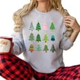 thumbnail image 2 of Christmas Tree Sweatshirts for Women 2025 Long Sleeve Crewneck Holiday Xmas Graphic Sweatshirt Pullover Tops, 2 of 5