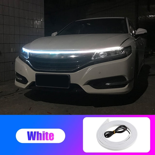 SPRING Sturdy High Quality Replacement Hood Light Part Lighting Running Silicon Strip Car Car Parts Daytime Flexible white