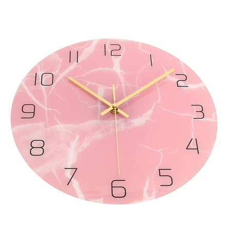 NFTIGB Innovative Pink Acrylic Wall Clock (11.8 in / 30 cm) with Silent Sweep Movement for Living Room, Bedroom & Home Decor