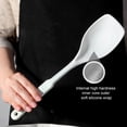 thumbnail image 4 of Ludlz 2Pcs/Set Large Silicone Cooking Spoon Spatula Kit Non-Stick Slotted Solid Spoon Set Hanging Hole Design Heat-Resistant Spoon Kitchen Utensils, 4 of 8
