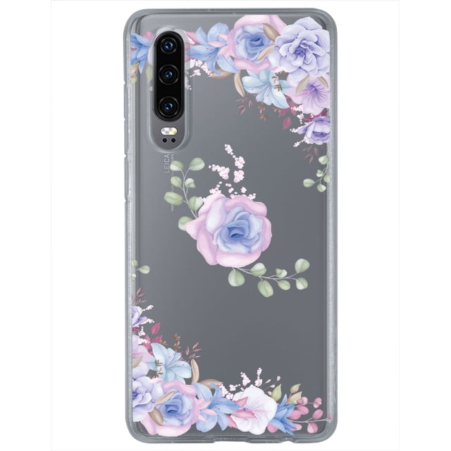Funda para Huawei P30 con diseño de Flores Lila InstaCase Colección Floral
