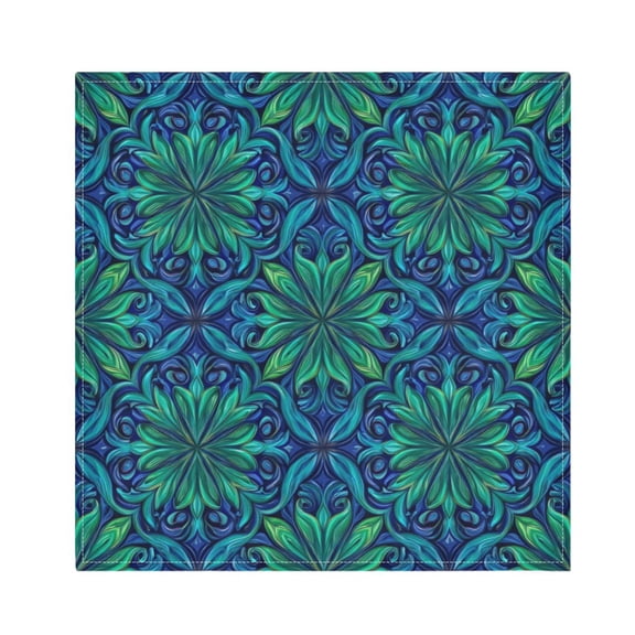 1 Pack 20'' x20" Satin Table Napkins Dinner Napkins for wedding Party Decoration events Elegant Blue Traditional Patterns