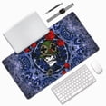 thumbnail image 2 of Large Mouse Pad, Mandala Grateful Soldier Dead Skull and Roses Non-Slip Waterproof Rubber Keyboard Office Desk Pads Mousepad, 29.5 x 15.8 inches 3mm Thick, 2 of 7