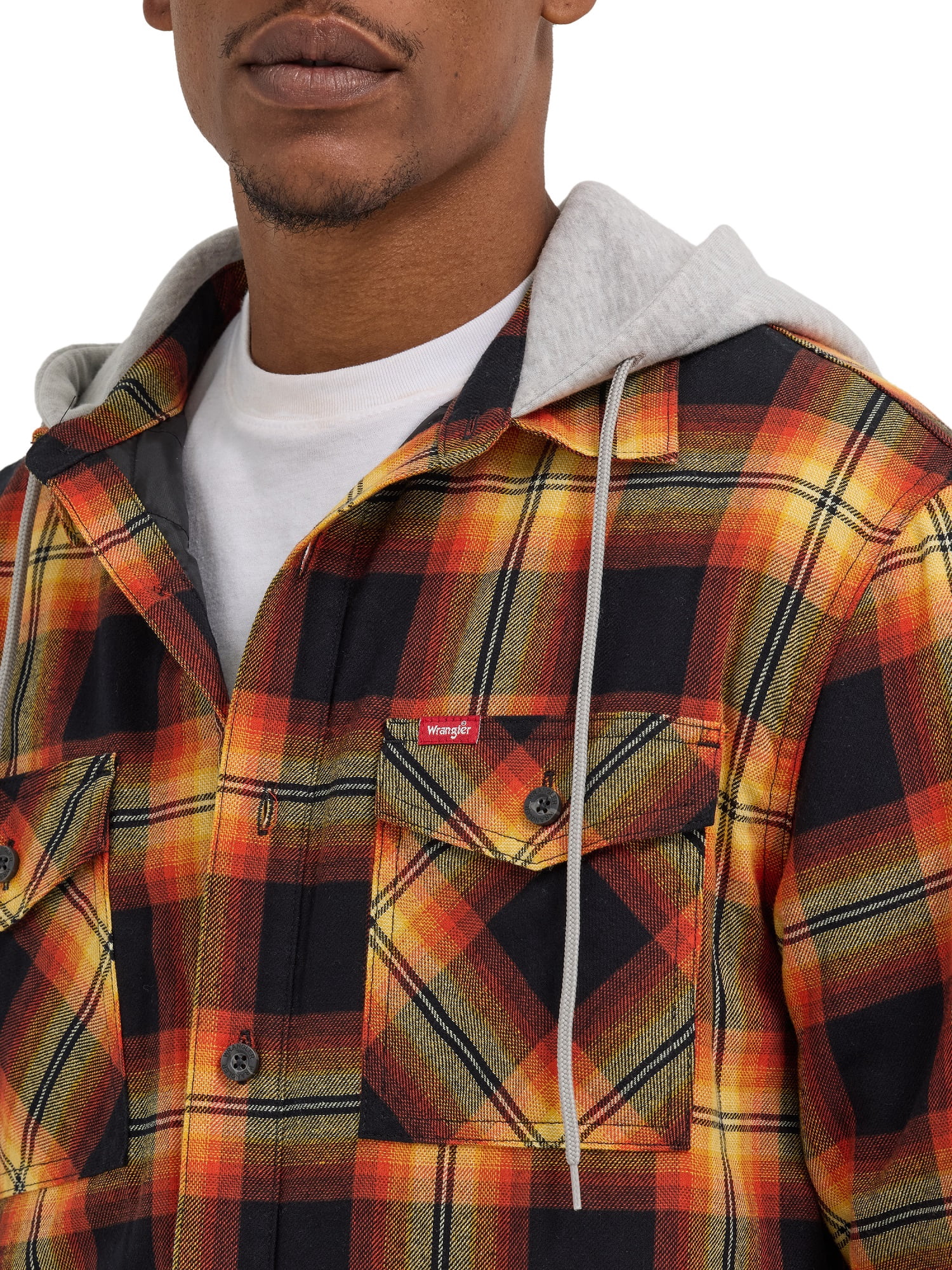 Wrangler® Men's and Big Men's Heavyweight Hooded Shirt Jacket, Sizes S-5XL