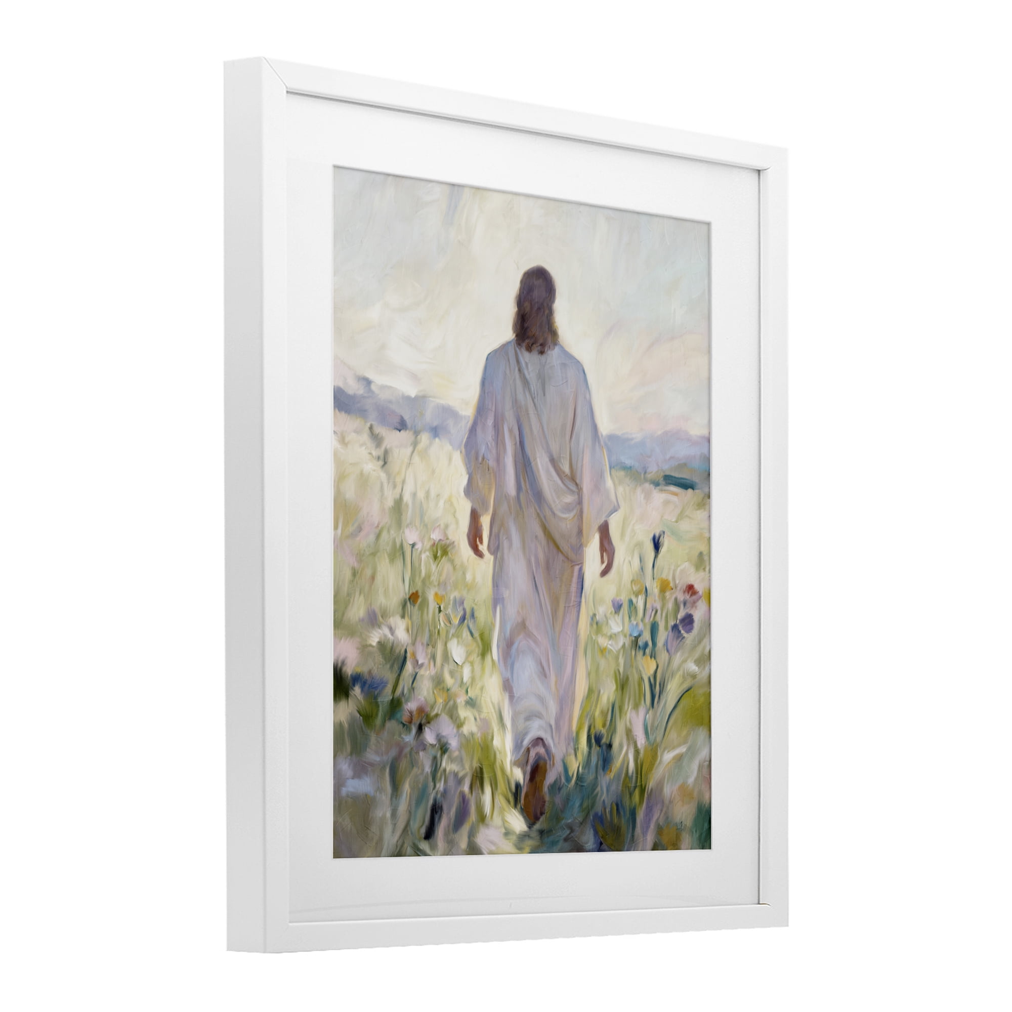 Stupell Industries Wildflower Faithful Follower White Framed Print Under Glass, design by Kim Allen
