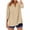 Khaki, variant on ShiShine 2025 Fall Tops for Women 3/4 Length Sleeve Tshirts Floral Print V Neck Workout Button Down Shirt