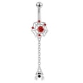thumbnail image 2 of Belly Button Dangle 14G Curved Statement Stylish Belly Piercing Jewelry for, 2 of 7