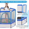 thumbnail image 6 of Trampoline for Kids with Ocean Balls, Segmart Toddler Trampoline for Boys & Girls, Kids Indoor Trampoline with Safety Enclosure, Small Recreational Trampolines with No-Gap Safe Design for Gifts, 6 of 8