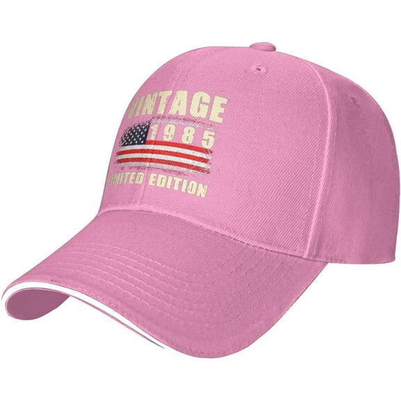 Vintage 1985 40th Birthday Gifts 40 Year Old American Flag Classic Baseball Cap Dad Hat Adjustable Men Women,Black