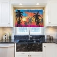 thumbnail image 6 of Coolnut Palm Tree Kitchen Curtains 2 Panels, UV Protected Tier Curtains Half Window Curtains for Guest Room Bathroom Sink Laundry Room Basement,24"x 27", 6 of 6