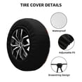 thumbnail image 2 of Yiaed Butterfly Floral Elegance Print Print Tire Wheel Cover, tire covers for trailers,rv wheel covers,rv tire covers, camper tire covers,tire covers for cars-16 inch, 2 of 6