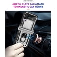 thumbnail image 5 of for Samsung Galaxy Z Flip 4 Case, Galaxy Z Flip 3 Case with Hinge Protection and 360°Rotate Ring Magnetic Kickstand Heavy Duty Protective Case for Samsung Galaxy Z Flip 3/4 Phone (SilverBlack), 5 of 15