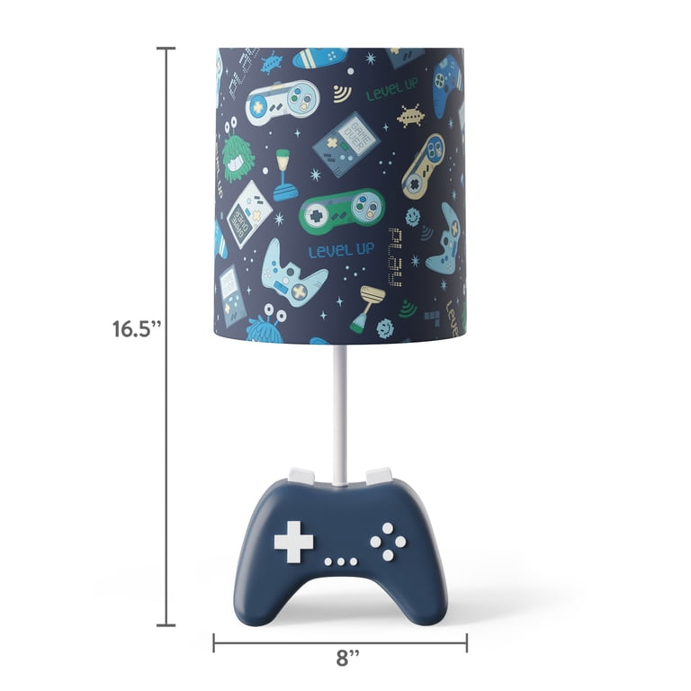 Mainstays Kids 16.5" Dark Blue Gamer Table Lamp, Glow-in-Dark photo 8