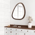 thumbnail image 5 of Americanflat Asymmetrical Mirror in Brown Sycamore - 24x24 Irregular Wall Mirror for Bathroom, Living Room, Entryway Hall, and Decorative Mirror for Bedroom, 5 of 8