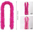 thumbnail image 2 of NOGIS 5 Pcs 5 ft Feather Boas Artificial Fluffy Boas Decoration Feather Scarf for Women Halloween Tea Party (Pink/Rose Red), 2 of 6