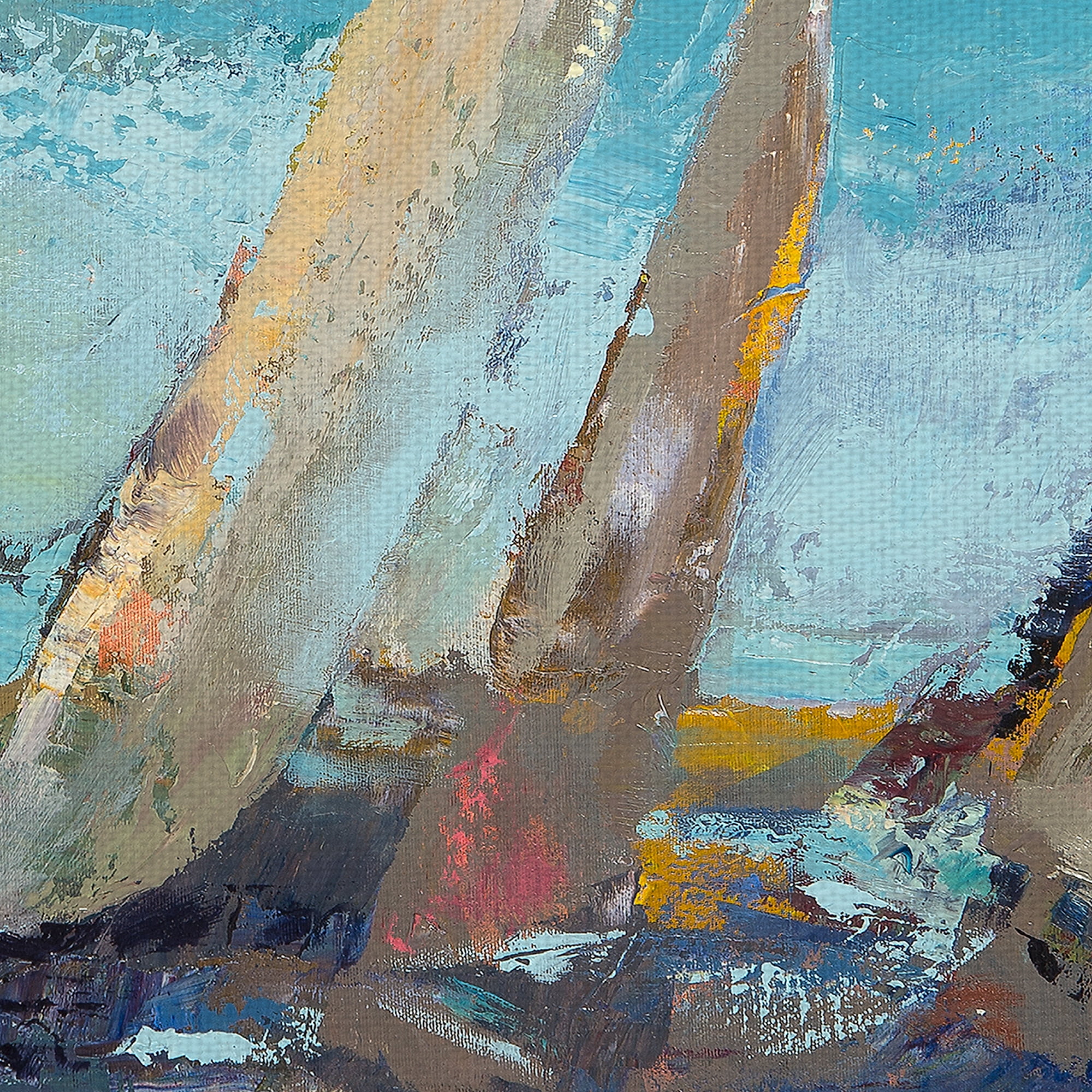Masterpiece Art Gallery Magnificence Sailboat By Beth Forst Canvas Art Print 24" x 36"