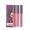 thumbnail image 1 of Set de brillo de labios con sabor a fruta, 3 brillos de labios líquidos, brillo de labios de larga duración, barra de labios alisadora nude que no se pega, set de maquillaje, 6 ml, 1 of 2