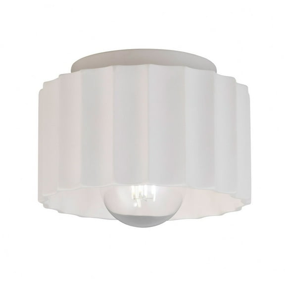 Justice Design Group Cer-6183 Radiance 8" Wide Flush Mount Drum Ceiling Fixture - Beige