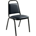 thumbnail image 3 of (Pack of 4) NPS® 9100 Series Vinyl Upholstered Stack Chair, Midnight Blue Seat, Black Sandtex Frame, 3 of 7