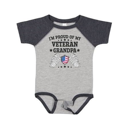 

Inktastic I m Proud of My Veteran Grandpa Gift Baby Boy or Baby Girl Bodysuit