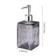 thumbnail image 3 of Dispensador de jabón de vidrio texturizado, botella recargable de jabón líquido para manos con bomba para baño, cocina, gel de ducha, champú, loción, 17.8x7 cm, 3 of 7