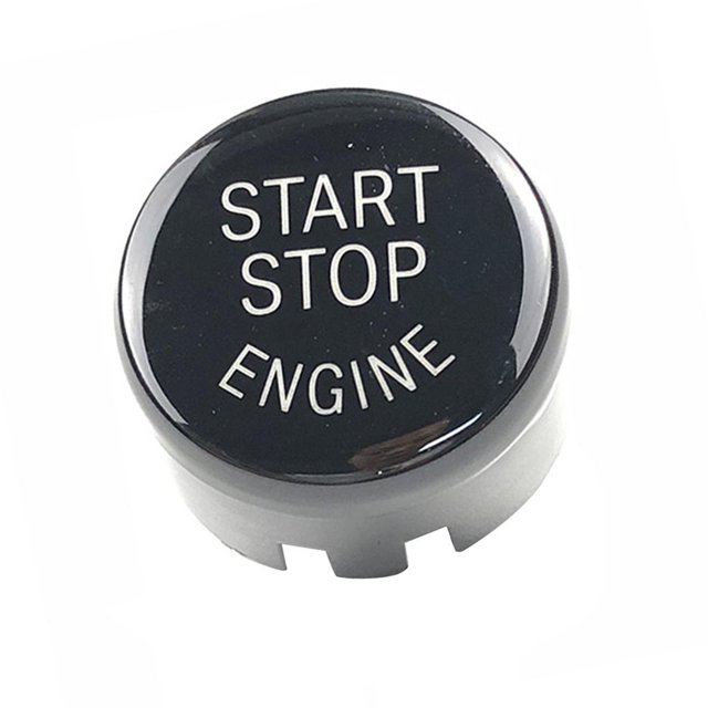 0.98'' Car Engine Start Stop Button Cover With Off Button Replaces for F/G Chassis High Quality - Black