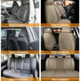 thumbnail image 3 of LAONNVIR Leather Auto Car Seat Covers Front & Rear Seat Protector Fit for Ford Edge 2007-2024 5 Seats Full Set Universal Fit (Beige), 3 of 8