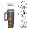thumbnail image 4 of Halloween Pumpkins and Bats Tumbler with Handle and Lid,40oz Double Wall Vacuum Insulated Tumbler,Cups Gift for Women and Men, 4 of 7