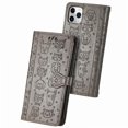 thumbnail image 3 of Funda Cartera FOXDOCK para iPhone 11 Pro , Flip PU con Relieve de Gatos y Perros, Tarjetero y Soporte, 3 of 6