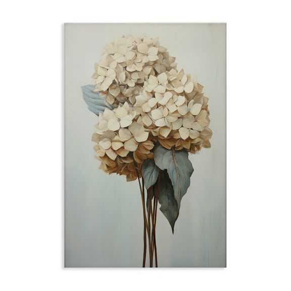 Stupell Industries Vintage Hydrangea Florets Plants & Flowers Painting Wrapped Canvas Art Print Wall Art, 16 x 24