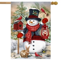 Briarwood Lane Snowman And Friends Winter House Flag