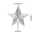 thumbnail image 3 of Cinvoph Christmas Star Tree Topper Christmas Decorative Holiday Treetop Shatterproof Star Ornament for Holiday Christmas Tree Decoration 7" Silver, 3 of 8
