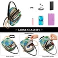 thumbnail image 6 of Leather Handbag Crossbody Bag Beautiful Lotus Flowers, 6 of 7