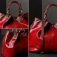 thumbnail image 4 of Bolso de cuero Time Resistance - Bolso con asa superior - Monedero de cuero de plena flor para mujer, 4 of 5