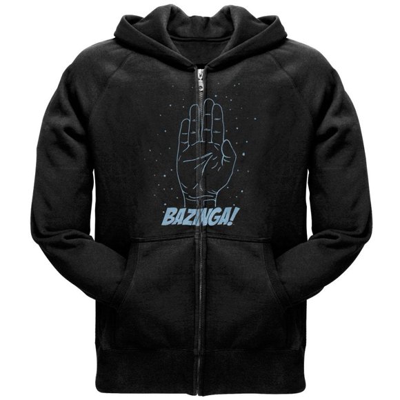 Big Bang Theory - Sweat à Capuche à Fermeture à Glissière Spock Hand Bazinga