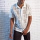 thumbnail image 1 of pstuiky Camisa de manga corta para hombre, Camiseta de ejercicio Splice Colorr para hombre, ajustada, de alta resiliencia, con cuello redondo y manga larga camisetas de hombre s, 1 of 8