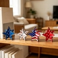 thumbnail image 4 of American Independence Day Wooden Figurine Patriotic Creative Craft Decorative Red White Blue Memorial Day Accent 4th of July Decorations for Festive Holiday Tabletop Home Office Display, 4 of 9