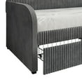 thumbnail image 5 of Castle Place Corduroy Luxe Twin Daybed with 2 Storage Drawers, Grey, 5 of 8